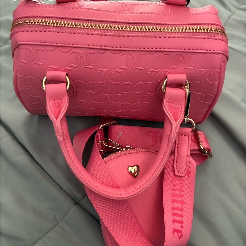 Juicy Couture Pink Embossed Mini Bag Set - Picture 8 of 10